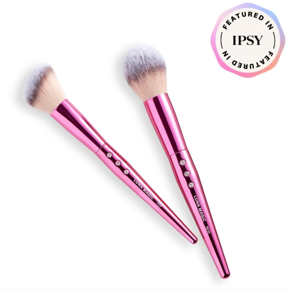 Luna Magic Luxury  Duo Face Brushes 2 pc Pink Brush Set